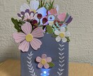 簡単１５分工作　花カゴカードキット作ります 美術と理科を遊ぼ　作って光る　飾って贈れるカード　ビジュリカ イメージ4