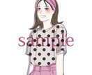 オシャレで可愛い女の子イラストを描きます お洒落なイラストで彩りをプラスしませんか。 イメージ2