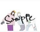 線画を用いた人物のイラスト作成いたします SNSのアイコンなどにご利用ください☺︎商用利用可 イメージ1