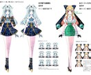 キャラデザ〜パーツ分けpsd描きます 流行とは一味違った個性が欲しい方にオススメ！ イメージ4