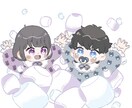緩かわべびちゃんの量産お描きします 量産イラスト(ヘッダーサイズ)でペア画にお困りの方はぜひ！ イメージ1