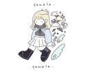 SNSでお使い頂けるアイコンをお描きします まぁるいシルエットのかわいいイラスト作成します。 イメージ6