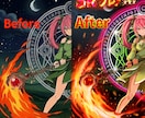 炎・ネオン・エフェクト！劇的魔法レタッチをします 歌い手サムネイル/ソシャゲ風/ラグジュアリー/ロゴ/炎と光を イメージ1