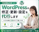 WordPressの修正・更新・設定を代行します 小さな修正3点まで丁寧に対応します イメージ1