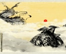 和風イラスト描きます 日本画風ー人物（3人まで）・山水・松竹梅・武器など イメージ4