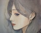似顔絵、人物を透明水彩で美しく描きます アイコンや名刺、プレゼント用の美人画をお描きします イメージ3
