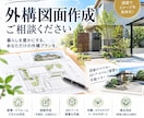 外構図面作成いたします RIKCAD設計による図面作成 イメージ1
