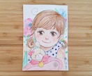 赤ちゃん・子供の似顔絵描きます 水彩タッチで優しい雰囲気の似顔絵、記念日等におすすめです♪ イメージ2