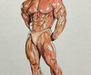貴方のシェイプアップした身体を描きます A３サイズのケント紙に色鉛筆で写真を元にリアルに描きます。 イメージ4