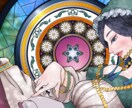 リトグラフ風のイラスト描きます 横動画タイプのサムネに使いやすいFHDサイズ イメージ1