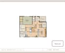 住宅のプレゼン用平面図を作成します 図面を素材感のある、伝わるプレゼン平面図へ イメージ4