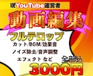 現編集者!YouTube等の動画編集承ります 10分以下なら追加料金なしの3000円！ イメージ1