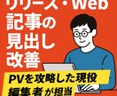 PVと日々戦う現役編集者がリリース作成します 拡散と安心・安全を両立したコンテンツ作りをします イメージ1