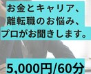 金銭面で離転職に踏み切れない人の相談お受け致します プロのFP兼キャリコンが、お金とキャリア同時に相談に乗ります イメージ1
