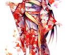 着物絵・和装絵得意ですのでよろしくお願い致します アマチュアですが和系のイラスト承ります! イメージ5