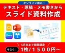原稿から、セミナー用にスライド作成します 「オンライン用にスライドを制作」100p超の大量ページ可能 イメージ1