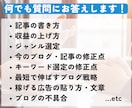 ブログの悩み事何でも相談！SEOのアドバイスします ブログのプロに聞いて今すぐモヤモヤを解決しませんか？ イメージ2
