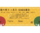 結婚式のエスコートカード、チケットデザイン行います イラストの追加等ご相談可能です！ イメージ4