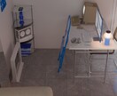 ブルーを差し色にしたお部屋をコーディネートします 3DCGパース付きでこのお値段！ イメージ2