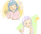 お子様似顔絵、SNSアイコン描きます パステルな色合いの似顔絵、アイコンイラストです イメージ1