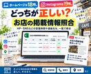 お店の掲載情報の食い違いを調べます HP・SNSなどの営業時間や連絡先を、一覧で照合 イメージ1