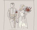 ウエディングイラストを描きます 明るい未来に向けてお二人の似顔絵はいかがですか？♡ イメージ1
