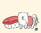 ワンちゃんと飼い主様の好きな食べ物を描きます 犬好き管理栄養士が描く食べ物と犬 イメージ3