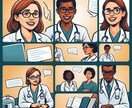 4コマ漫画を用いて英会話の授業を提供します 海外医学部生が英会話の授業、言いたいことを言えるように イメージ1