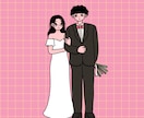 かわいいポップなイラストを低価格で描き！ます スピード納品！結婚式、アイコン、商品販売など多用途に！ イメージ3