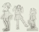 人物クロッキー描きます 女性が特に得意です！あなたの「らしさ」を表現します イメージ3