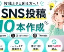 集客につながるSNS投稿10本を作成します 投稿ネタがない方や発信を継続したい方向けです イメージ1