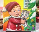 ほんわか癒し系、かわいいイラストお描きします 優しいタッチの似顔絵やイラスト水彩画、アクリル画、色鉛筆等 イメージ4