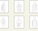 思い出の写真や絵を線画で描きます 素敵な想い出の写真をわかる人にしかわからない絵に...♡ イメージ2
