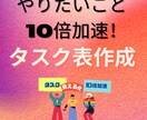 目標達成まで！やるべき事丸わかりタスク表作成します 起業やネットビジネスの成果を10倍加速させるタスクの見える化 イメージ1