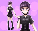 黒と紫の女の子イラスト売ります IRIAMで使用できる女の子のイラストです イメージ1