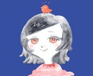 水彩テイストで可愛い雰囲気の似顔絵を描きます ●SNSのアイコン等に使っていただけるような似顔絵を描きます イメージ1
