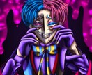 狂気的で個性的なイラストやキャラデザを制作します サーカスの様な雰囲気などのイラストを描きます イメージ1