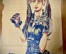 段ボールに似顔絵描きます 個性的な素材で世界で1枚の似顔絵を イメージ7
