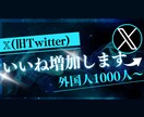 Xのいいねを増加します X（旧Twitter）の外国人いいねを1000件増加します！ イメージ1