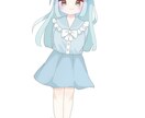 ふわふわした絵柄の立ち絵イラストお描きします 著作権フリーのイラストお描きします〜！ イメージ2