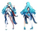 女の子のイラストを描きます 立ち絵、背景付き一枚絵、キャラ三面図、デフォルメなどに対応！ イメージ8