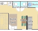 間取り図【1フロア@1500】で作成致します 手書きのデータでもOK/良い感じにお作りします(^^) イメージ5