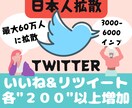 １ヶ月ツイッターRT＆いいね各５０日本人拡散します 【日本人限定】１ヶ月１５００拡散！フォロワー総合計60万人へ イメージ2