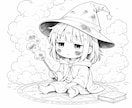 オリジナル塗り絵をオーダーメイドで制作します お子様の知育やプレゼントに！世界に一つの線画イラスト イメージ6