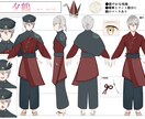 オリジナルキャラの三面図や立ち絵などを制作致します IRIAMやTRPGなど様々な用途に使える立ち絵制作します！ イメージ5