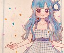 女の子キャラのイラストを色紙に描きます 手描きになるので世界で一枚だけです イメージ3