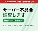 原因不明のサーバー不具合も調査・対応します 500エラー／SSL／DNS／環境構築｜調査だけでもOK イメージ1