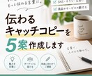 伝わるキャッチコピーを5案作成します 商品やサービスの魅力を短い言葉で伝えます イメージ1