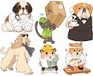 かわいい動物のキャラクターを描きます 職業・服装・小物もOK！個性ある動物キャラを制作 イメージ1