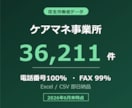 ケアマネ・居宅介護支援事業所リスト提供します 電話番号100%／36,211件／2026年6月末時点 イメージ1
